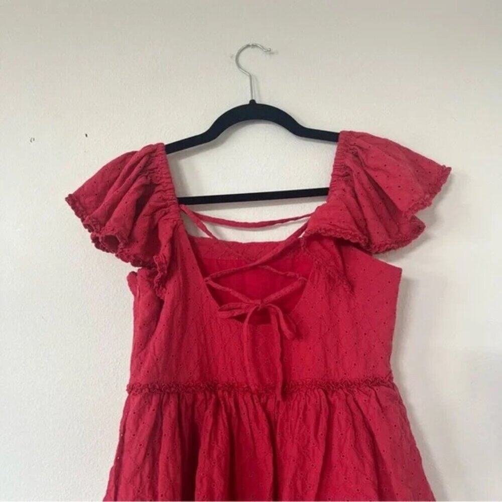 Cinq a Sept Marcia Eyelet Tiered Cotton Mini Dress - Picture 3 of 6